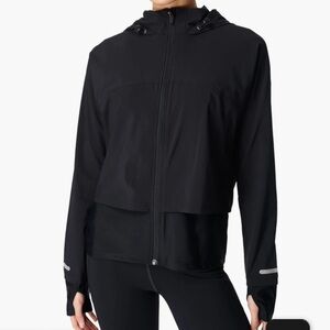 Sweaty Betty London Black Fast Track Running Jacket XXL Athleisure